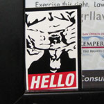 goatse hello sticker on DUI lawyer ad